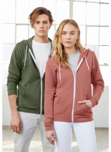Bella + Canvas Unisex Polycotton Fleece Full Zipped Hoodiess Bella + Canvas Unisex Polycotton Fleece Full Zipped Hoodiess