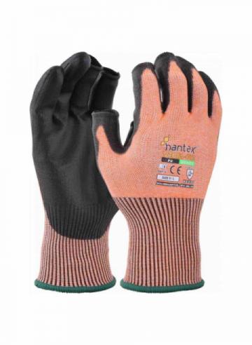 Hantex® Vecta-12 - ISO Cut C Orange PU Gloves Part-Fingerless Hantex® Vecta-12 - ISO Cut C Orange PU Gloves Part-Fingerless