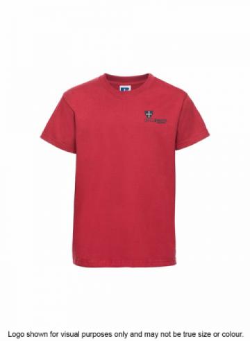 St Cuthberts-J180B T-Shirt With Navy Logo St Cuthberts-J180B T-Shirt With Navy Logo