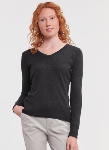 Russell Women's V-Neck Knitted Sweater Russell Women's V-Neck Knitted Sweater