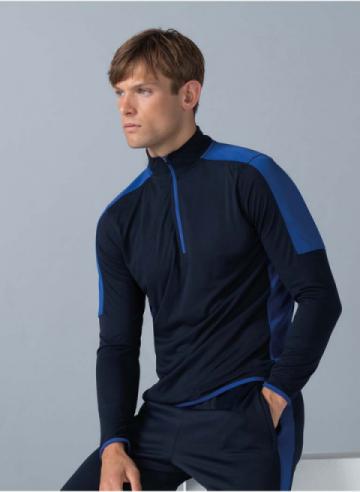 Finden Hales LV571 ¼ zip mid-layer with contrast panelling Finden Hales LV571 ¼ zip mid-layer with contrast panelling