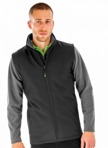 Result Mens Recycled 2-Layer Printable Softshell Bodywarmers Result Mens Recycled 2-Layer Printable Softshell Bodywarmers