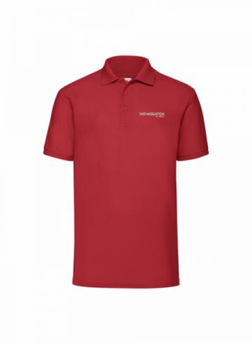 Monkseaton PE Unisex Red Polo c/w logo Monkseaton PE Unisex Red Polo c/w logo