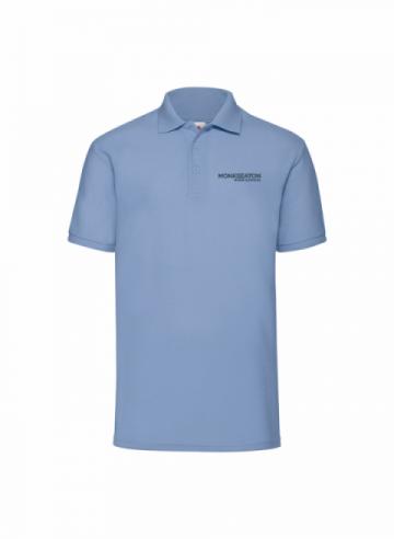 Monkseaton Unisex Sky Blue Polo c/w logo Monkseaton Unisex Sky Blue Polo c/w logo