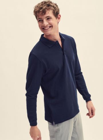 Fruit of the Loom SS258 Premium Long Sleeve Polo Shirt Fruit of the Loom SS258 Premium Long Sleeve Polo Shirt