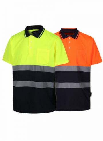 Traega Hi-Vis Contrast Polo Shirts Traega Hi-Vis Contrast Polo Shirts