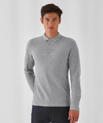 B&C ID.001 Unisex Long Sleeve Cotton Piqué Polo B&C ID.001 Unisex Long Sleeve Cotton Piqué Polo