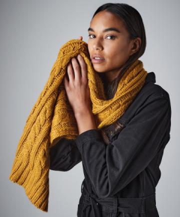 BC499 Cable knit melange scarf BC499 Cable knit melange scarf