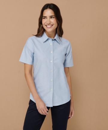 HB516 Henbury Womens Short Sleeve Classic Oxford Shirt HB516 Henbury Womens Short Sleeve Classic Oxford Shirt