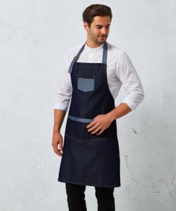 Premier Domain Contrast Denim Bib Apron Premier Domain Contrast Denim Bib Apron
