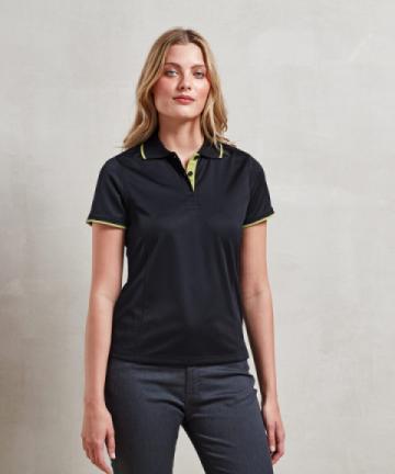 Premier Women's Contrast Coolchecker® Polo Premier Women's Contrast Coolchecker® Polo