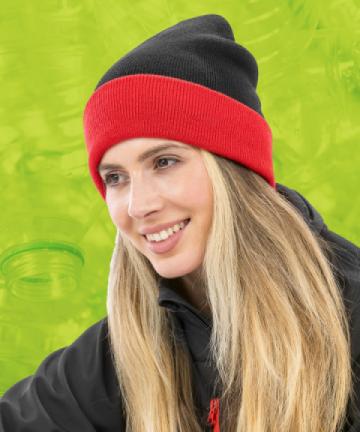 Recycled black compass beanie Recycled black compass beanie