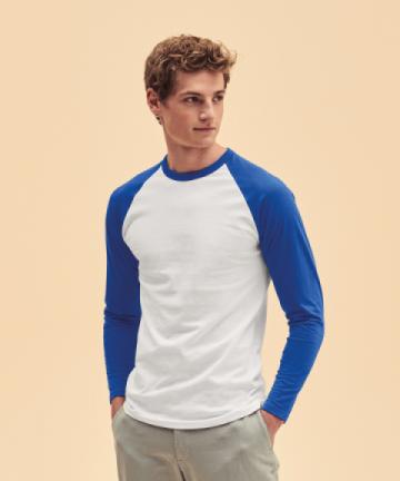 Fruit of the Loom Long Sleeve Baseball T-Shirt Fruit of the Loom Long Sleeve Baseball T-Shirt