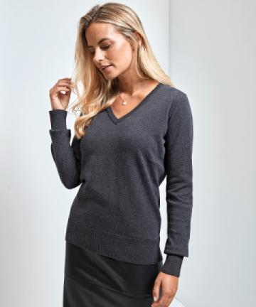 Premier Women's V-Neck Knitted Jumper Premier Women's V-Neck Knitted Jumper