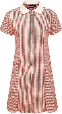 Prudhoe West Gingham Dress Red - NO LOGO (Banner)