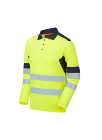 Supertouch System Hi-Vis ECO CottonCool Long Sleeve Polo Supertouch System Hi-Vis ECO CottonCool Long Sleeve Polo