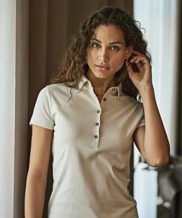 Tee Jays Ladies Pima Cotton Interlock Polo Shirt (1441) Tee Jays Ladies Pima Cotton Interlock Polo Shirt (1441)