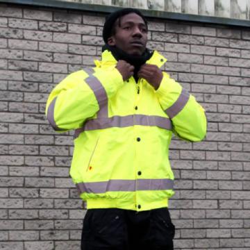 HIGH VISIBILITY FLEECE LINED BOMBER JACKET HIGH VISIBILITY FLEECE LINED BOMBER JACKET