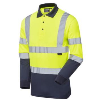 Supertouch Hi Vis Long Sleeve 2 Tone Polo Shirt Supertouch Hi Vis Long Sleeve 2 Tone Polo Shirt