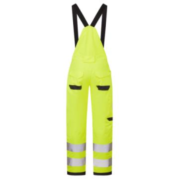 system hi vis eco thermal waterproof bib and brace trouser back