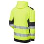 system hi vis eco yellow navy hoodie back