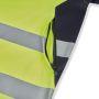 system hi vis eco zip thru yellow hoodie pocket details 1