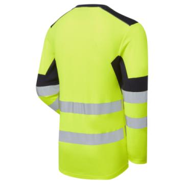 system long sleeve t shirt yellow navy back