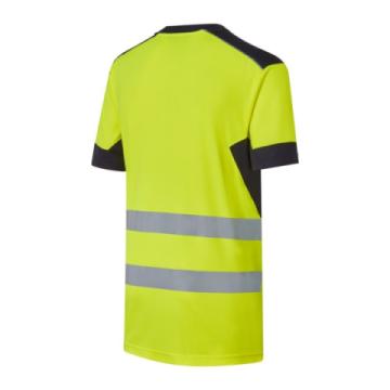 systems hi vis eco cottoncool yellow t shirt back right