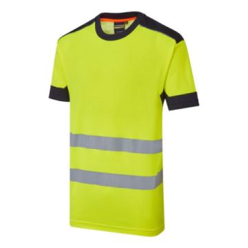 systems hi vis eco cottoncool yellow t shirt front left