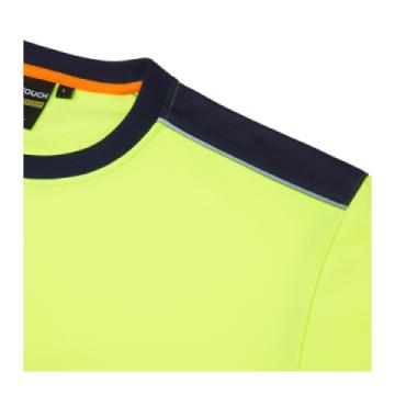 systems hi vis eco crew neck yellow long sleeve sweatshirt crew neck detail