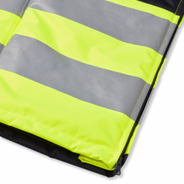 system hi vis eco thermal waterproof bib and brace trouser cuff details