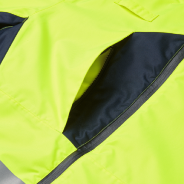 system hi vis yellow navy thermal waterproof eco jacket pocket 1