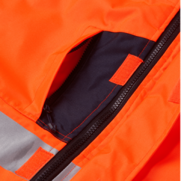 system orange navy coverall chest pocket